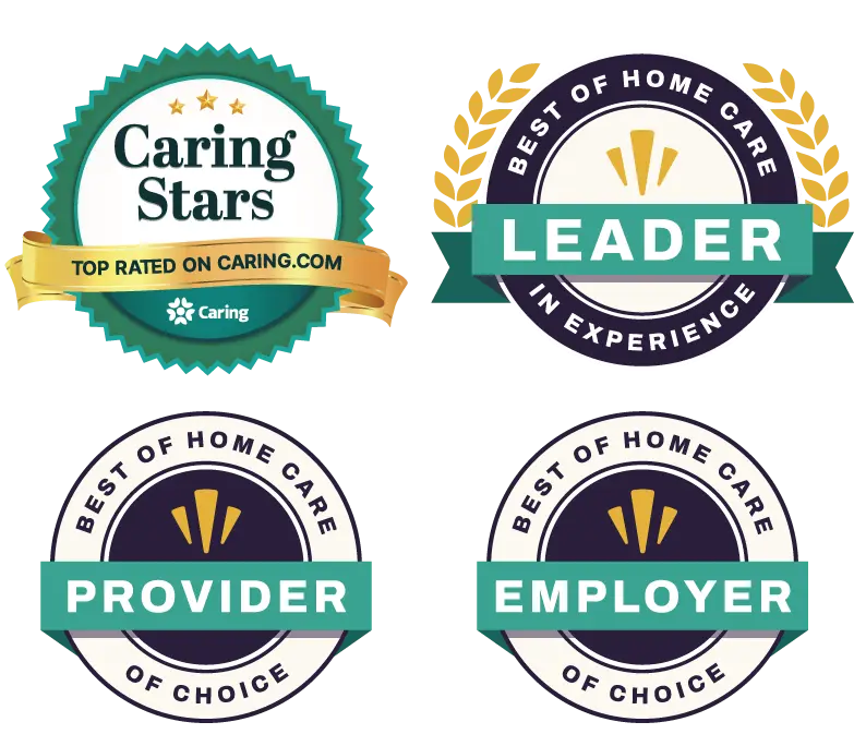 2026 Caring.com, Leader In Experince, Provide of Choice, Employer of Choice